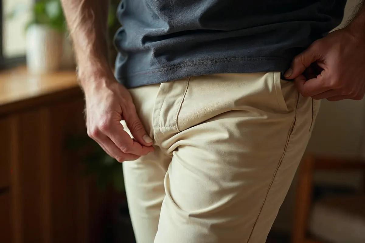 Adjusting a chino hem