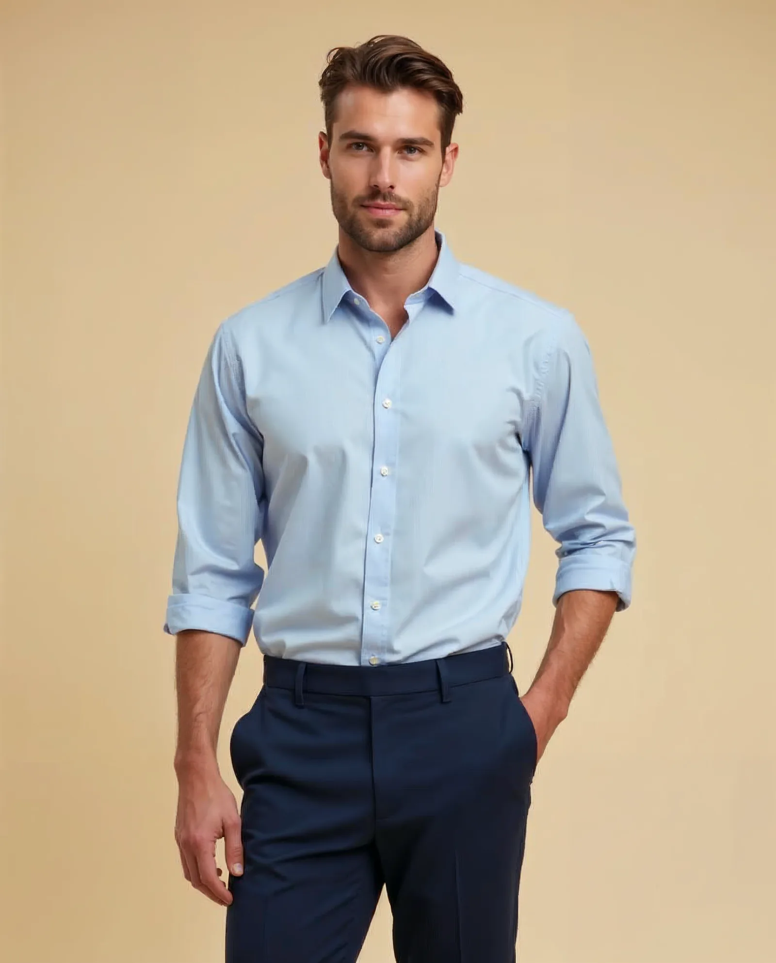 Check Button-Down Shirt - Blue